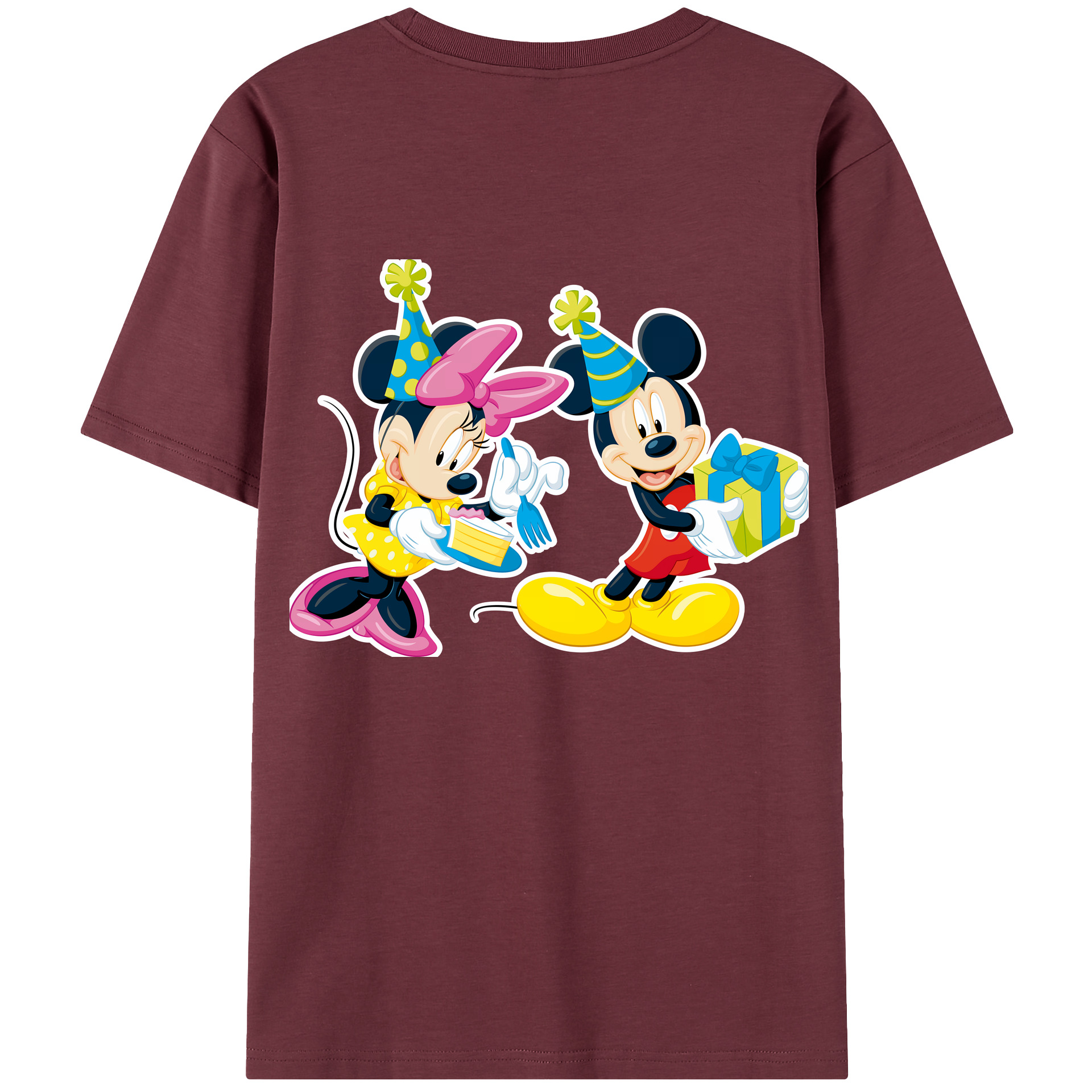 （画像用） ミッキーマウス Mickey Mouse 綿100％半袖Tシャツ（背面プリント）